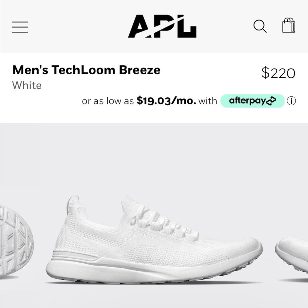 APL Men's TechLoom Breeze White Size 12